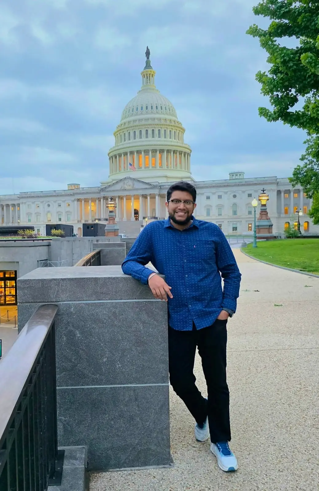 Janmejay S Purohit in front of the U.S. Capitol